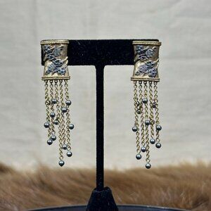 Gold & Silver Vintage Chain Dangle Earrings
